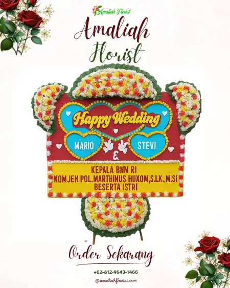 Papan Bunga Pernikahan Blayu